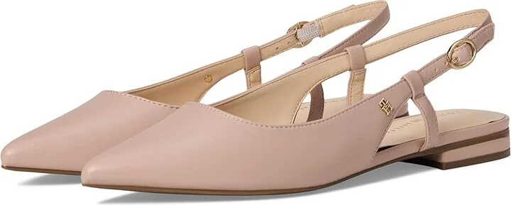 Tommy Hilfiger Vamina Women's Flat Shoes Medium Pink : 9.5 M, Leather/Polyester