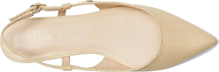 Tommy Hilfiger Vamina2 Women's Flat Shoes Light Natural : 7.5 M, Leather - Image 2