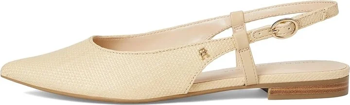 Tommy Hilfiger Vamina2 Women's Flat Shoes Light Natural : 7.5 M, Leather - Image 6