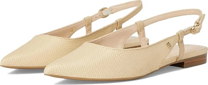 Tommy Hilfiger Vamina2 Women's Flat Shoes Light Natural : 7.5 M, Leather