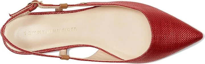 Tommy Hilfiger Vamina2 Women's Flat Shoes Medium Red : 7.5 M, Leather - Image 2