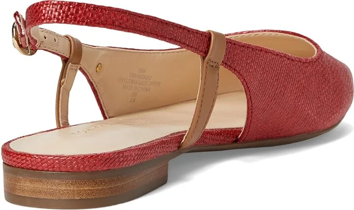 Tommy Hilfiger Vamina2 Women's Flat Shoes Medium Red : 7.5 M, Leather - Image 4