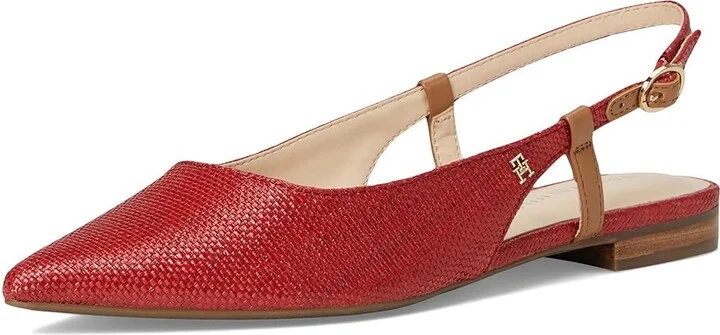 Tommy Hilfiger Vamina2 Women's Flat Shoes Medium Red : 7.5 M, Leather - Image 5