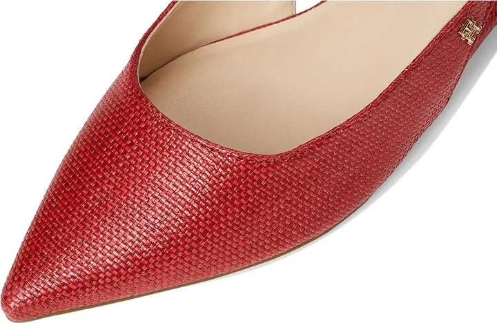 Tommy Hilfiger Vamina2 Women's Flat Shoes Medium Red : 7.5 M, Leather - Image 7
