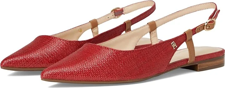Tommy Hilfiger Vamina2 Women's Flat Shoes Medium Red : 7.5 M, Leather