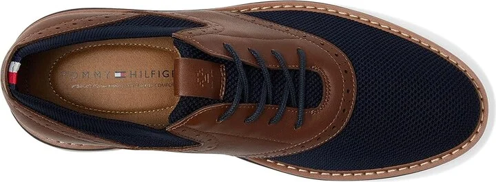 Tommy Hilfiger Varan Men's Shoes Navy/Cognac : 7.5 D - Medium, Polyester - Image 2