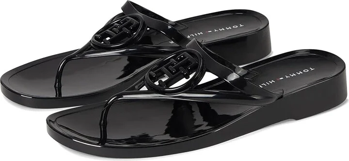 Tommy Hilfiger Vedna Women's Dress Sandals Black : 10 M, Polyester