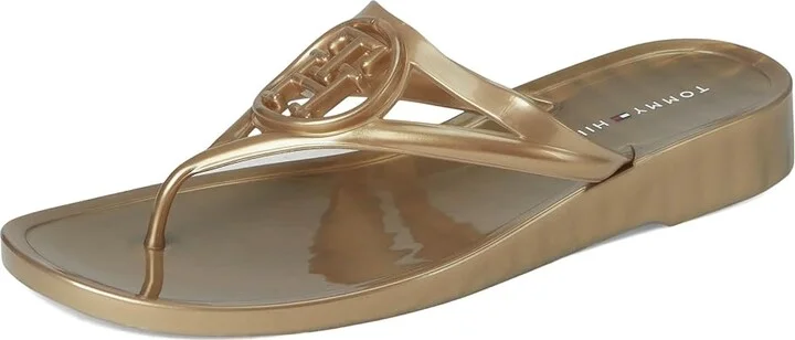 Tommy Hilfiger Vedna Women's Dress Sandals Gold : 8 M, Polyester - Image 5