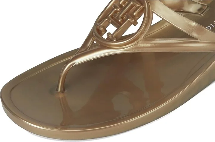 Tommy Hilfiger Vedna Women's Dress Sandals Gold : 8 M, Polyester - Image 7