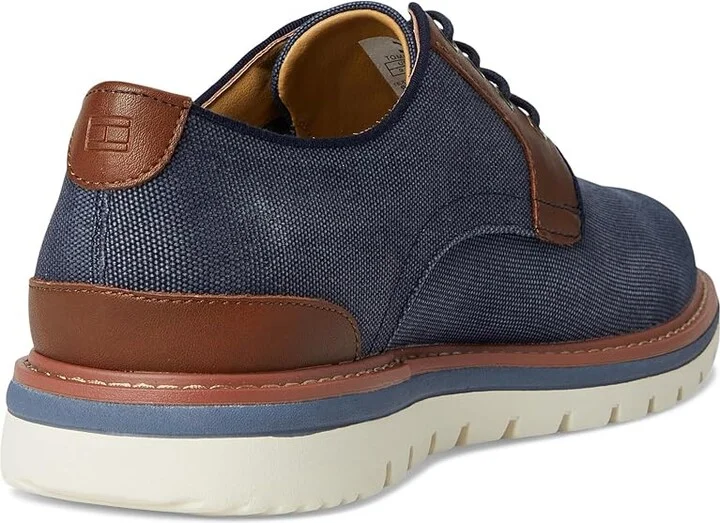 Tommy Hilfiger Vessle Men's Shoes Navy/Cognac : 9 D - Medium, Canvas - Image 4