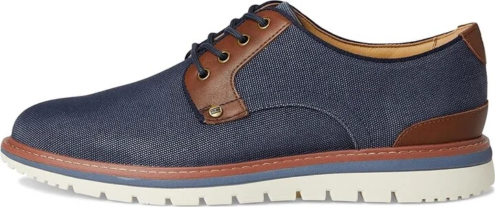 Tommy Hilfiger Vessle Men's Shoes Navy/Cognac : 9 D - Medium, Canvas - Image 6