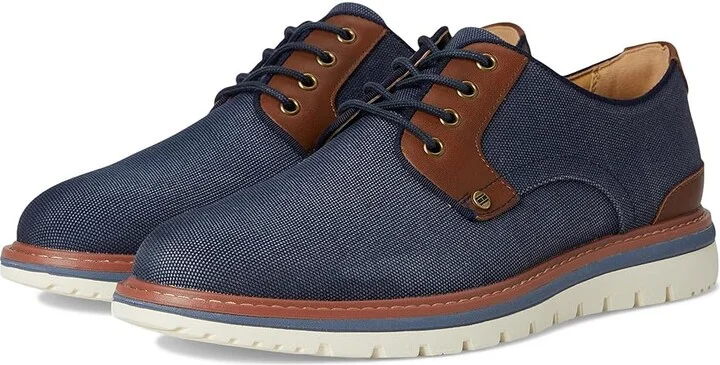 Tommy Hilfiger Vessle Men's Shoes Navy/Cognac : 9 D - Medium, Canvas