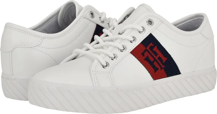 Tommy Hilfiger Woemens Hartliy White 6 Medium