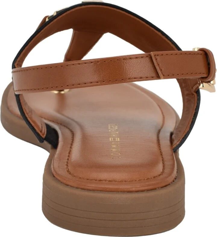 Tommy Hilfiger Women's Carree T-Strap Flat Sandals - Raffia/Brown - Image 7