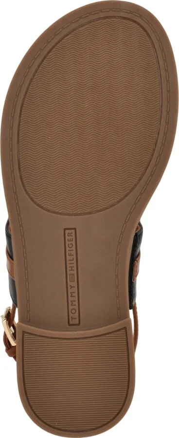 Tommy Hilfiger Women's Carree T-Strap Flat Sandals - Raffia/Brown - Image 9