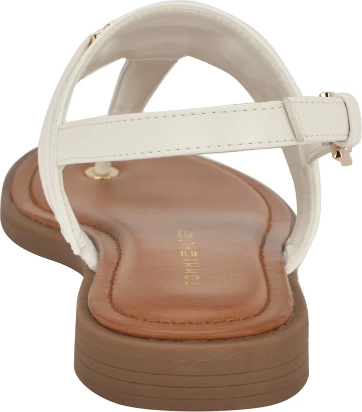 Tommy Hilfiger Women's Carree T-Strap Flat Sandals - Raffia/Brown - Image 11