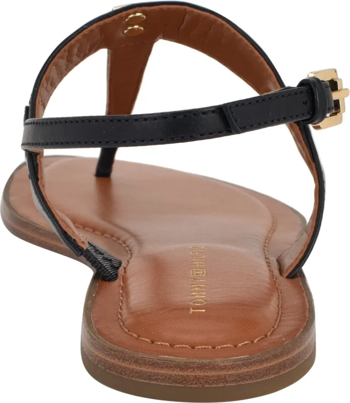 Tommy Hilfiger Women's Gabry Signature Stripe T-Strap Flat Sandals - Image 3