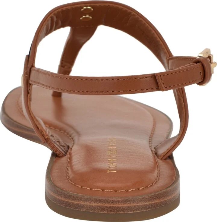 Tommy Hilfiger Women's Gabry Signature Stripe T-Strap Flat Sandals - Image 7