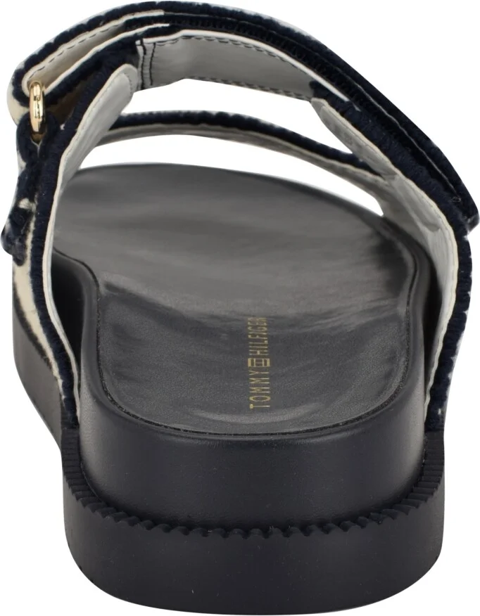 Tommy Hilfiger Women's Landyn Crochet Double Band Flat Sandals - Navy/Red - Image 7