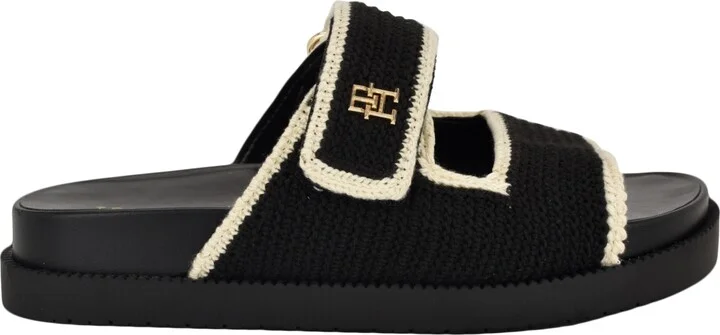 Tommy Hilfiger Women's Landyn Crochet Double Band Flat Sandals - Navy/Red - Image 10