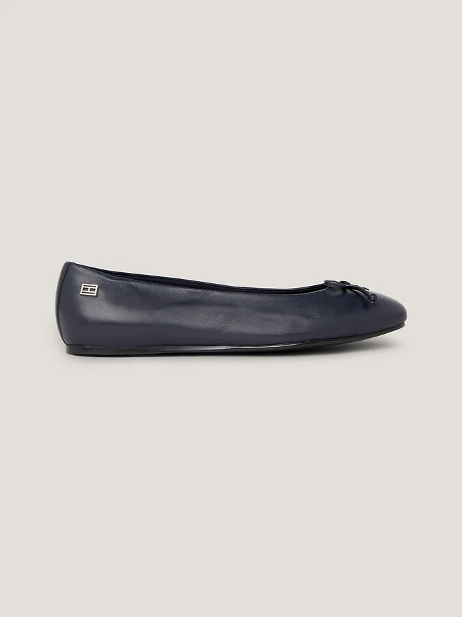 Tommy Hilfiger Women's Leather Ballet Flat - Navy - US 6 / EU 36