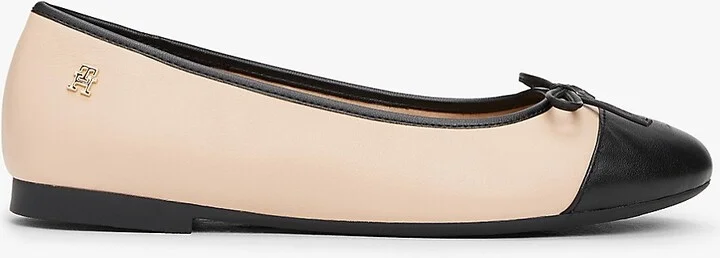 Tommy Hilfiger Women's Leather Ballet Flat - Pink - US 6 / EU 36
