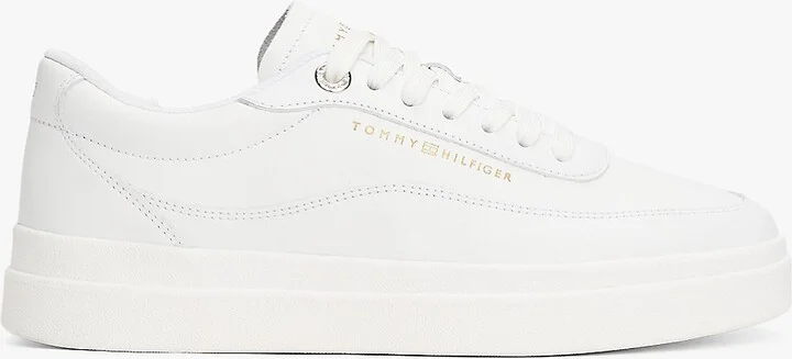 Tommy Hilfiger Women's Leather Platform Court Sneaker - White - US 6 / EU 36