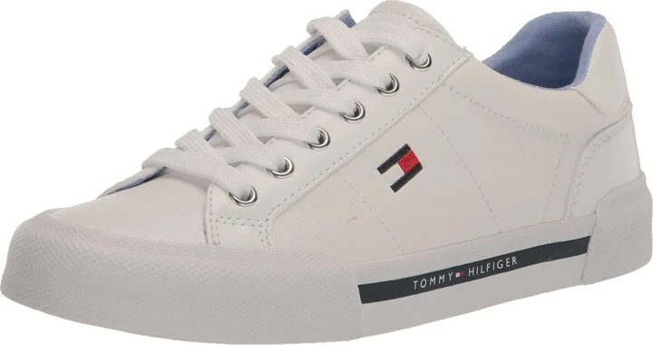 Tommy Hilfiger Womens Lestiel White 9 Medium