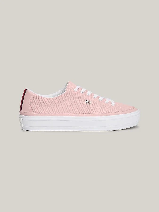 Tommy Hilfiger Women's Logo Mesh Sneaker - Pink - US 6 / EU 36