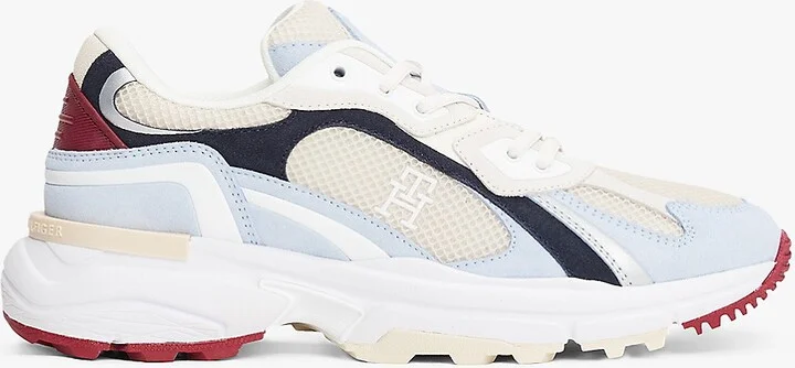 Tommy Hilfiger Women's Mesh Panel TH Monogram Cleated Sneaker - Multi - US 6 / EU 36