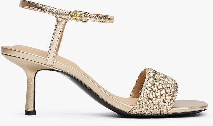 Tommy Hilfiger Women's Metallic Kitten-Heel Sandal - Yellow - US 6 / EU 36