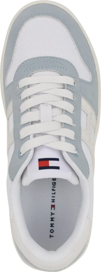 Tommy Hilfiger Women's Neenha Signature Logo Lace-Up Sneakers - Powder Blue/White - Image 4
