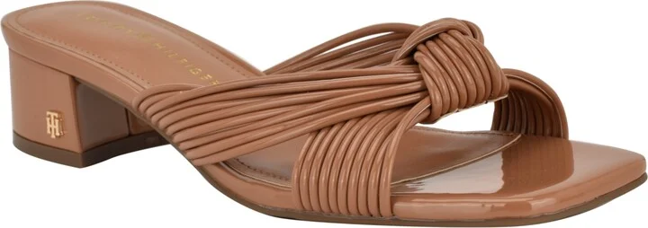 Tommy Hilfiger Women's Philie Knotted Crisscross Block Heel Sandals