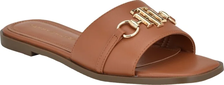 Tommy Hilfiger Women's Pipper Logo Flat Slide Sandals
