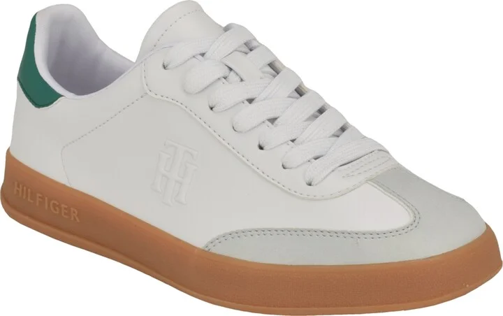 Tommy Hilfiger Women's Sarhli Lace-Up Sneakers - White/Green