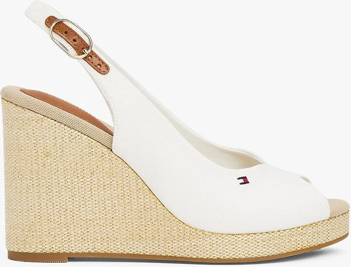 Tommy Hilfiger Women's Slingback Wedge Espadrille Sandal - White - US 8.5 / EU 39