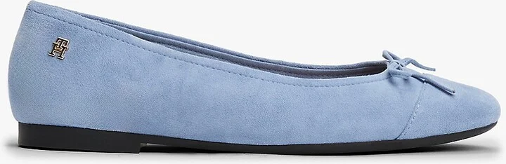 Tommy Hilfiger Women's Suede Ballet Flat - Blue - US 6 / EU 36