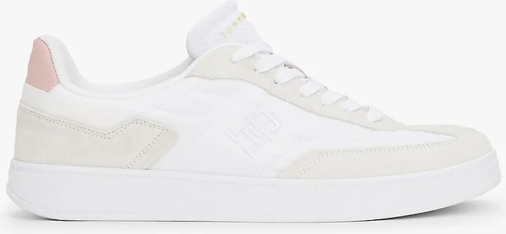 Tommy Hilfiger Women's Suede Heritage Sneaker - White - US 6 / EU 36