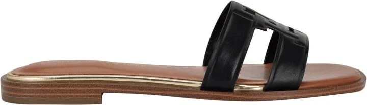 Tommy Hilfiger Women's Terenz Logo Strap Flat Slide Sandals - Image 6