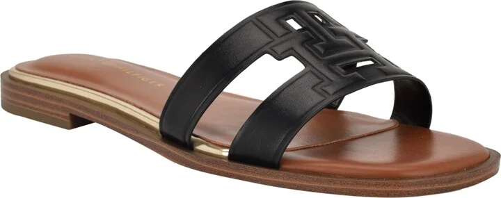 Tommy Hilfiger Women's Terenz Logo Strap Flat Slide Sandals - Image 10