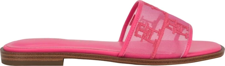 Tommy Hilfiger Women's Tesia Mesh Logo Flat Slide Sandals - Image 6