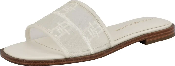 Tommy Hilfiger Women's Tesia White Mesh Logo 11 Medium