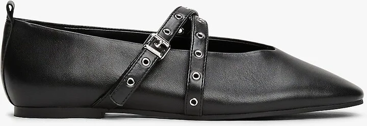 Tommy Hilfiger Women's Tommy Jeans Leather Mary Jane Flat - Black - US 6 / EU 36
