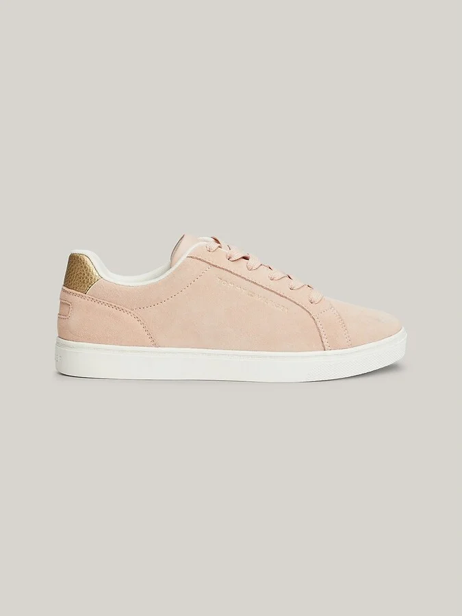 Tommy Hilfiger Women's Tommy Suede Court Sneaker - Pink - US 5 / EU 35