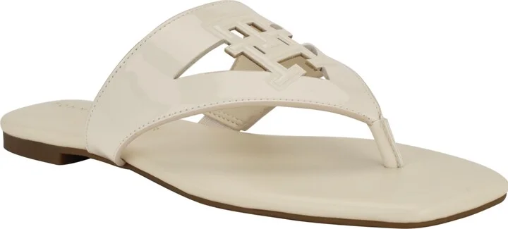 Tommy Hilfiger Women's Tremmy Cutout Logo Flat Thong Sandals