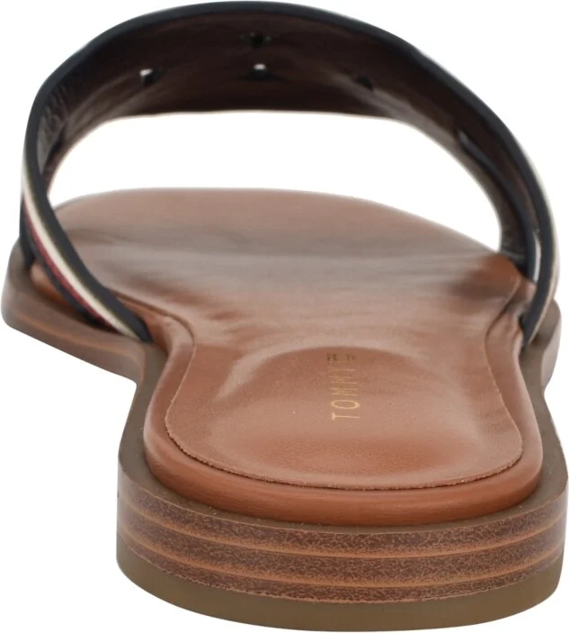 Tommy Hilfiger Women's Tressi Logo Flat Slide Sandals - Black/Silver - Image 7
