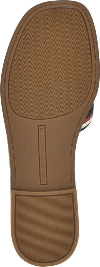 Tommy Hilfiger Women's Tressi Logo Flat Slide Sandals - Black/Silver - Image 9