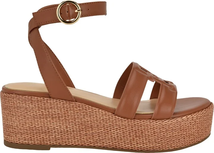 Tommy Hilfiger Women's Vastie Raffia Platform Wedge Sandals - Image 6