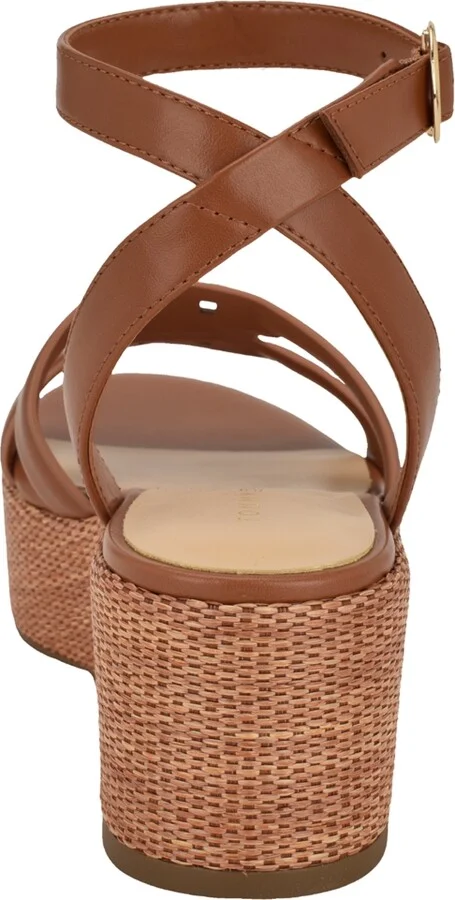 Tommy Hilfiger Women's Vastie Raffia Platform Wedge Sandals - Image 7