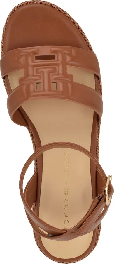 Tommy Hilfiger Women's Vastie Raffia Platform Wedge Sandals - Image 8